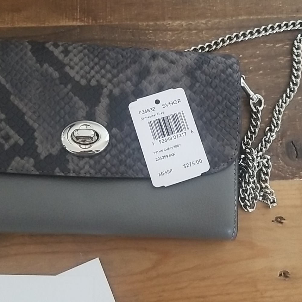 Coach Python Chain Crossbody NWT - Picture 7 of 7